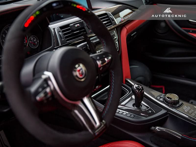 AutoTecknic Carbon Alcantara Shift Console Trim - BMW F80 M3 | F82/ F83 M4