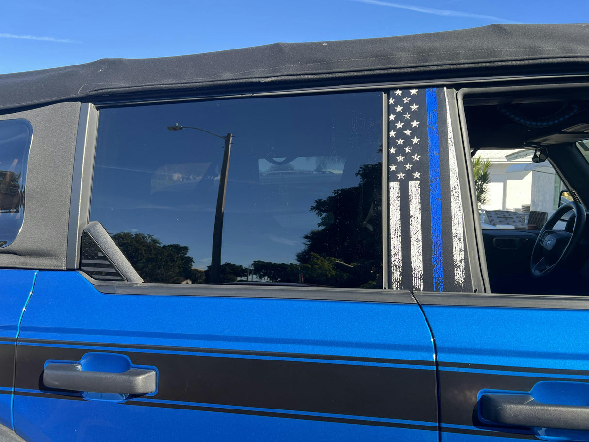 American Flag B Pillar Protection Kit (Printed Series) - 2021+ Bronco 4 Door