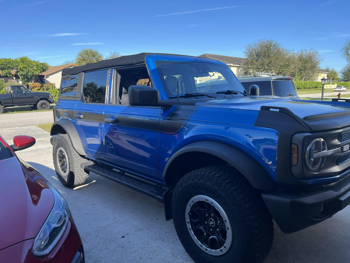 American Flag B Pillar Protection Kit (Printed Series) - 2021+ Bronco 4 Door