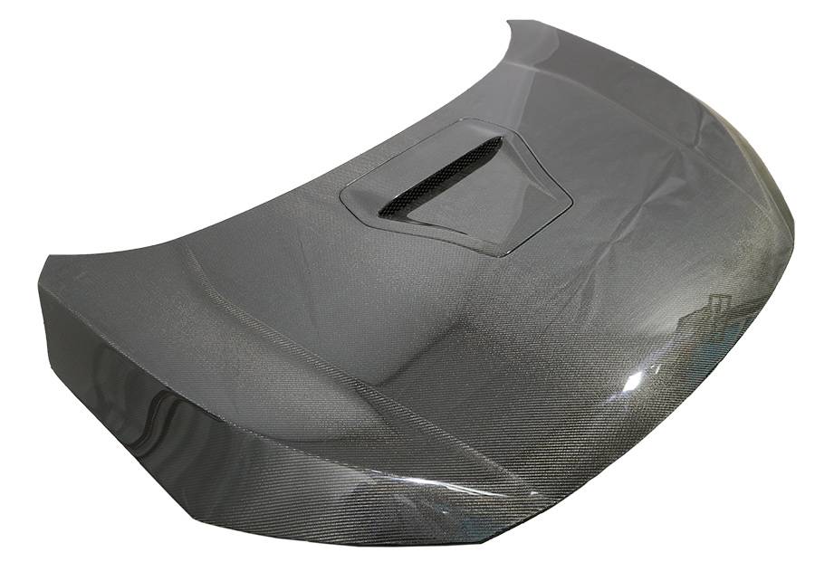 2017-2021 Honda Civic Type R Style Double Sided Carbon Fiber Carbon Fiber Black Hood