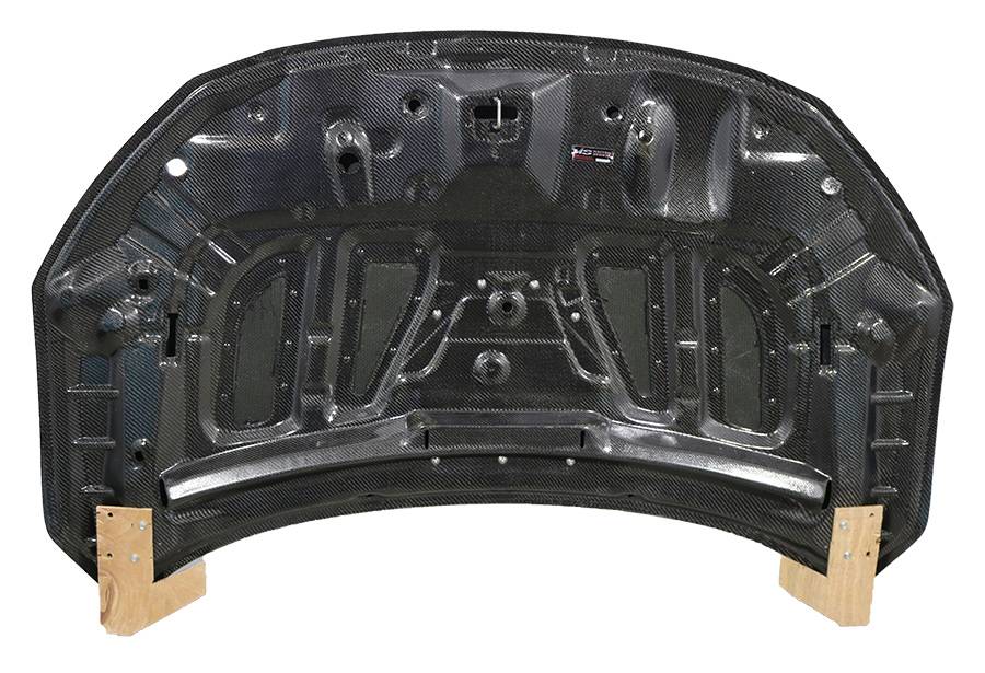 2017-2021 Honda Civic Type R Style Double Sided Carbon Fiber Carbon Fiber Black Hood