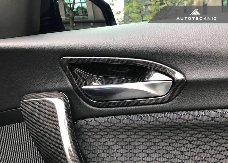 AutoTecknic Dry Carbon Interior Door Handle Trim Set - F87 M2 | F22 2-Series | F20 1-Series