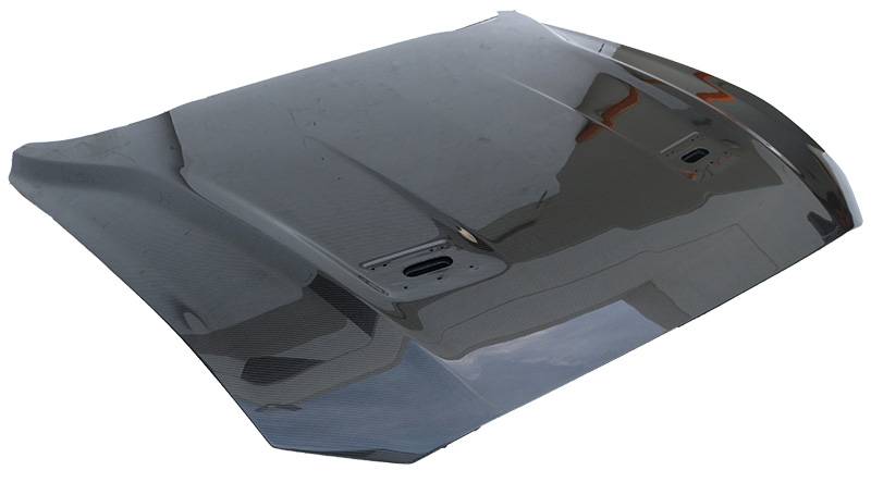 2018-2023 Ford Mustang 2 doors OEM Style Carbon Fiber Black Hood