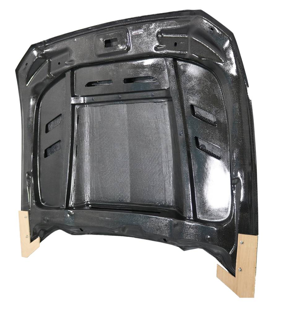 2018-2023 Ford Mustang 2 doors TERMINATOR Style Double Sided Carbon Fiber Black Hood