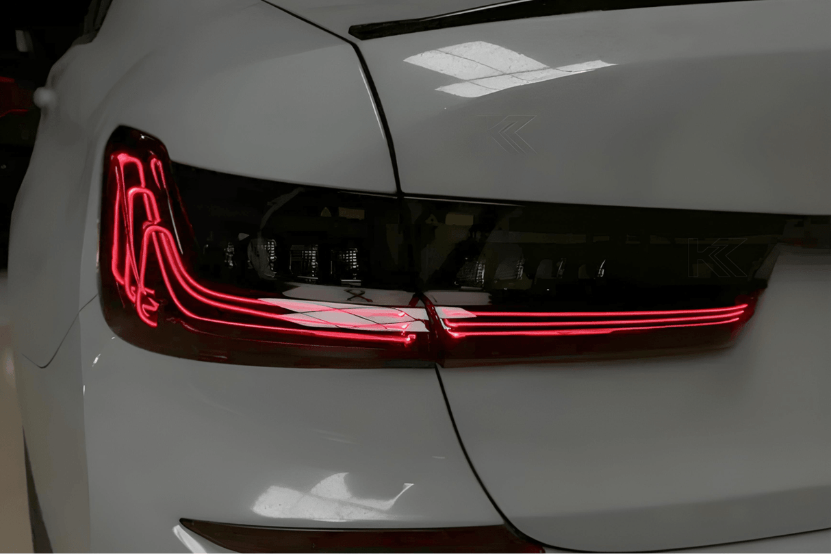 BMW 3 Series G20 G28 Red and Smoked CSL Style Laser Tail Lights (2019-2024) - K2 Industries