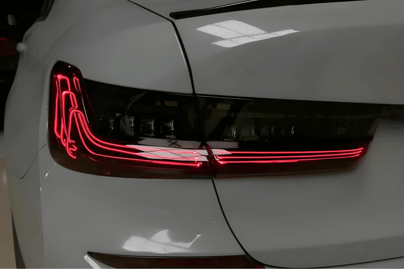 BMW 3 Series G20 G28 Red and Smoked CSL Style Laser Tail Lights (2019-2024) - K2 Industries