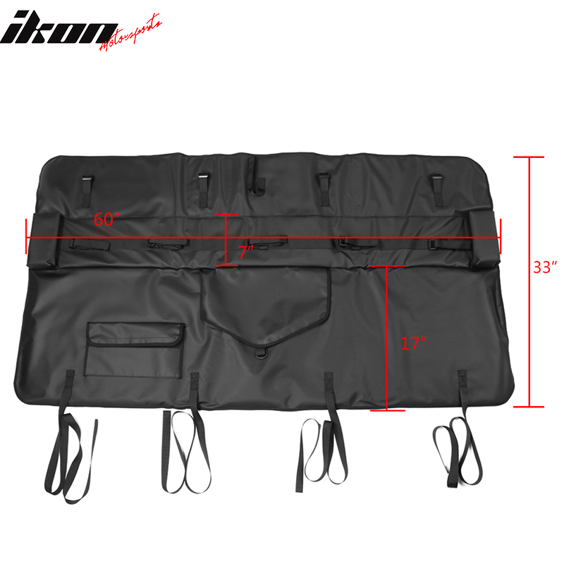 Universal 60" Pickup Tailgate Pad Cover w/ 5 Bike Racks & 1 Tool Bag