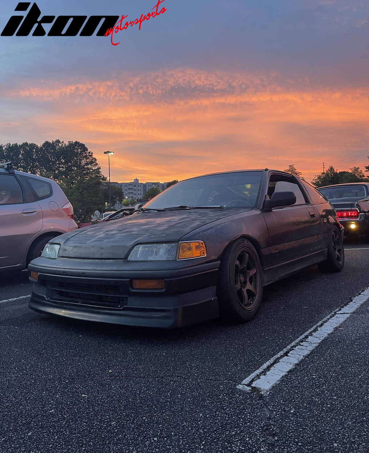 1988-1991 Honda CRX CS Style Unpainted Front Bumper Lip Spoiler PU