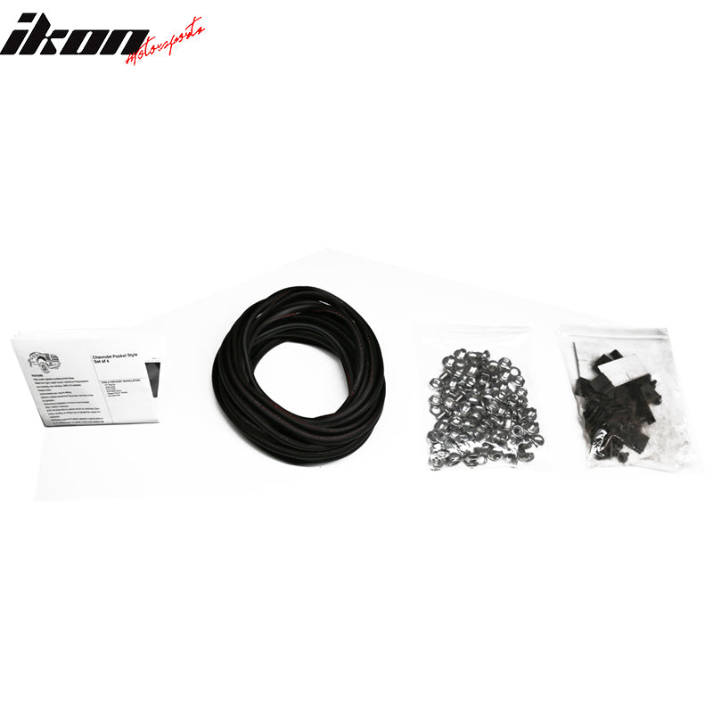 1988-2000 Chevy C1500 K1500 CK Pocket Rivet Style PP Fender Flares 4PC