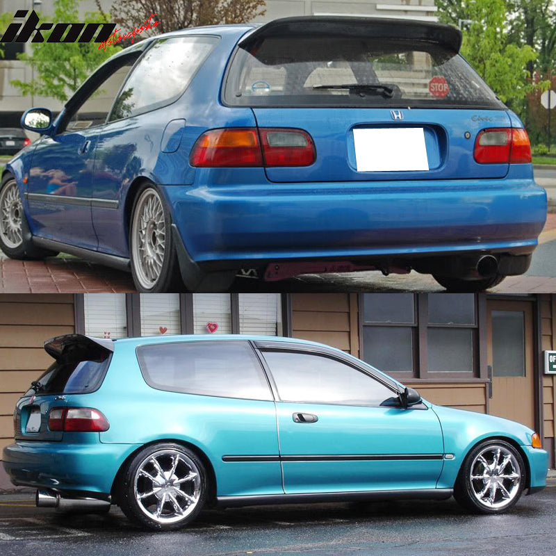 1992-1995 Honda Civic Duckbill Matte Black Rear Roof Spoiler Wing ABS
