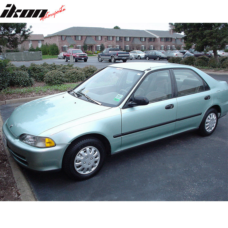 Car Floor Mat for 1992-1995 Honda Civic Carpet EJ logo 4PC Black Nylon