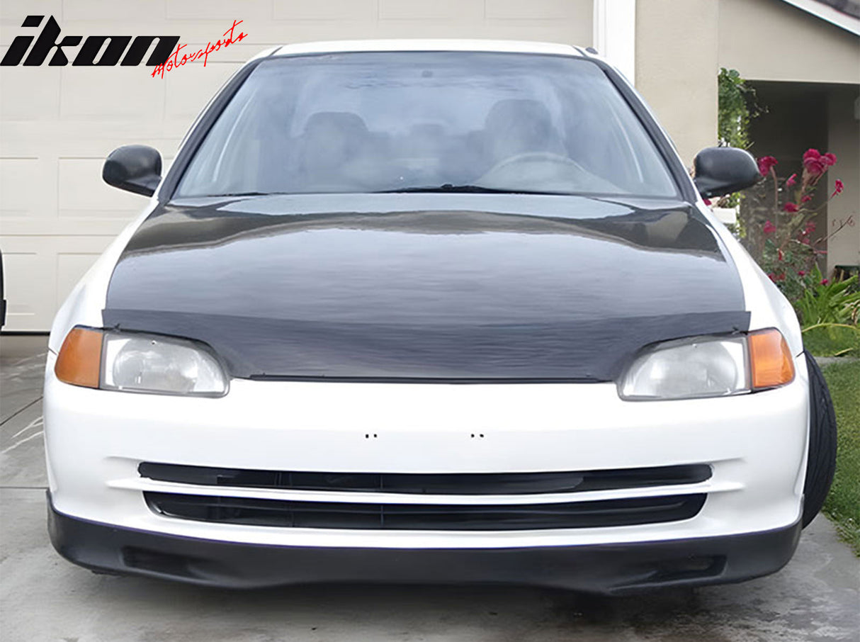 1992-1995 Civic PU Spoon Style Unpainted Black Front Bumper Lip PU
