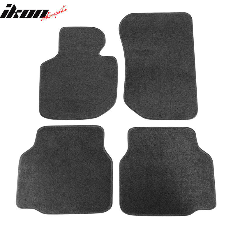Car Floor Mat for 1992-1998 BMW E36 3 Series Black Carpet 4PC Nylon