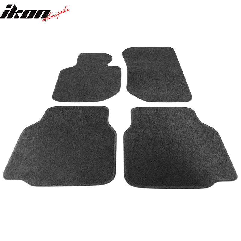 Car Floor Mat for 1992-1998 BMW E36 3 Series Black Carpet 4PC Nylon
