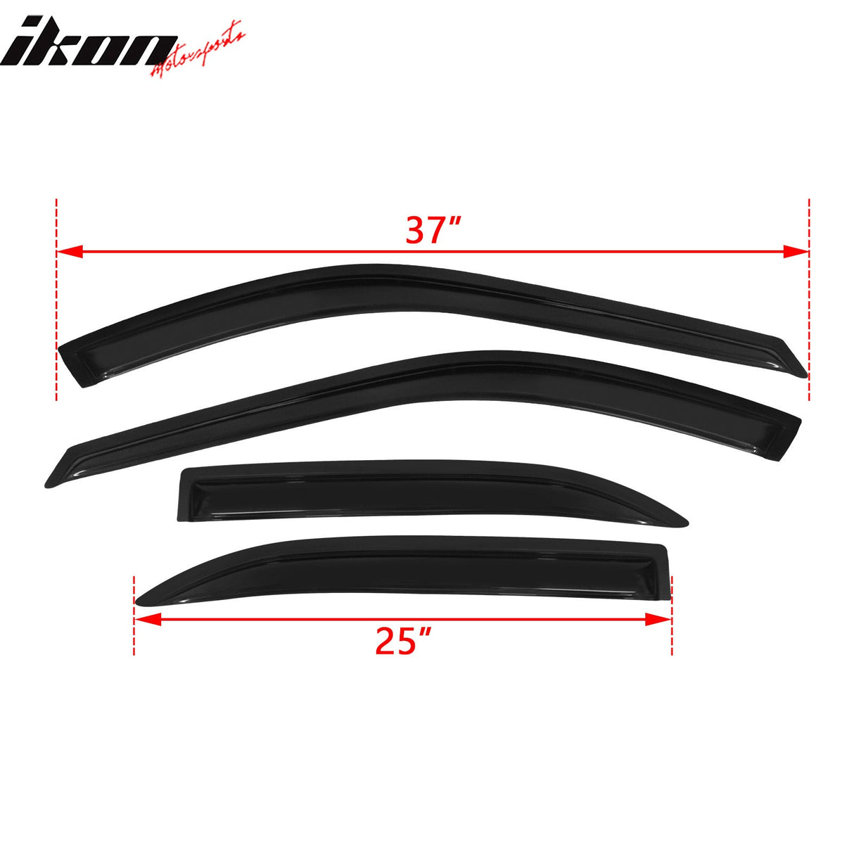 1994-1997 Honda Accord Window Visors Slim Style Smoke Tinted Acrylic