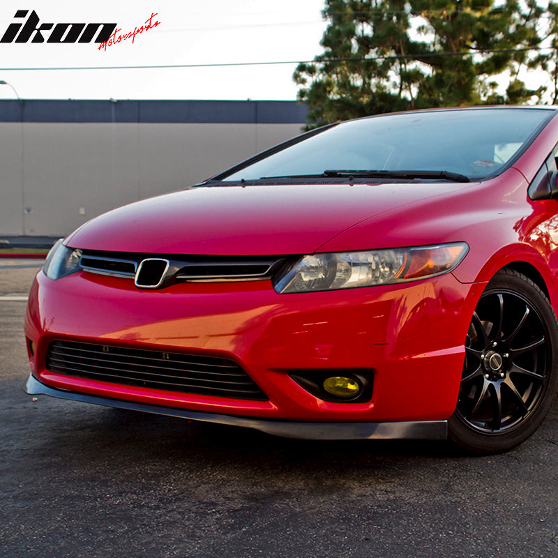 1996-1998 Honda Civic SIR Style Unpainted Black Front Bumper Lip PU