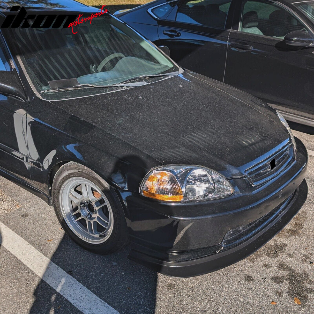 1996-1998 Honda Civic DP Style Unpainted Black Front Bumper Lip Kit PU