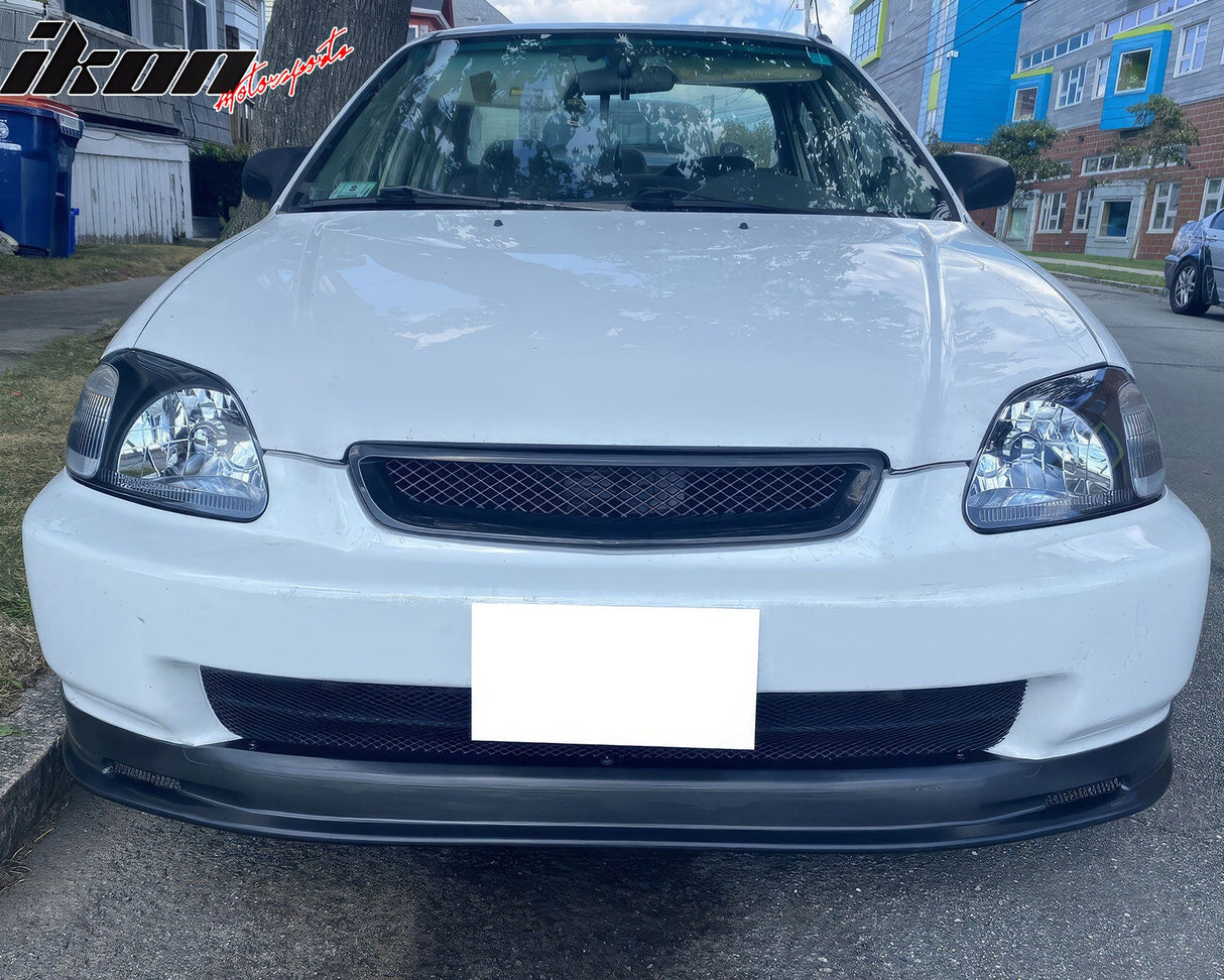 1996-1998 Honda Civic Front Lip Spoiler Mugen Style Unpainted Black PP