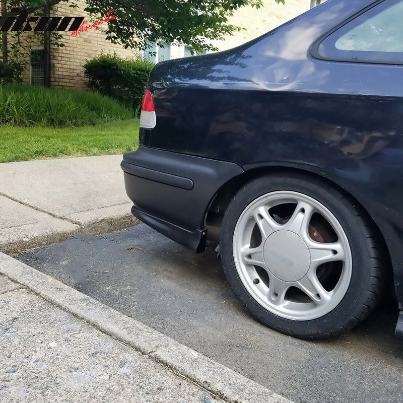 1996-1998 Honda Civic PU Valance Spats Rear Bumper Lip Spoiler 2PC