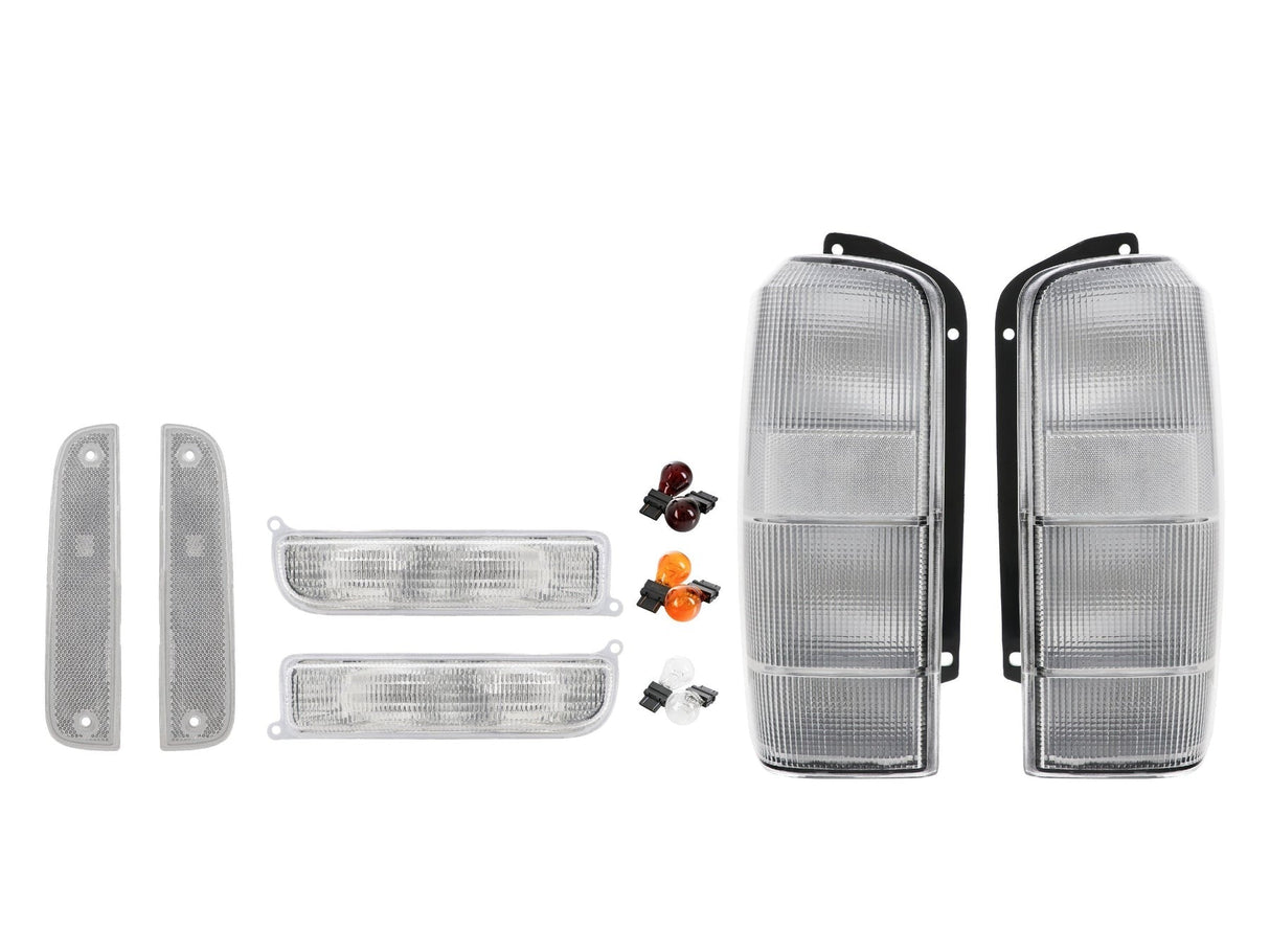 1997-2001 Jeep Cherokee Xj Tail Lights Bumper Corner 6pc Combo Made By Depo
