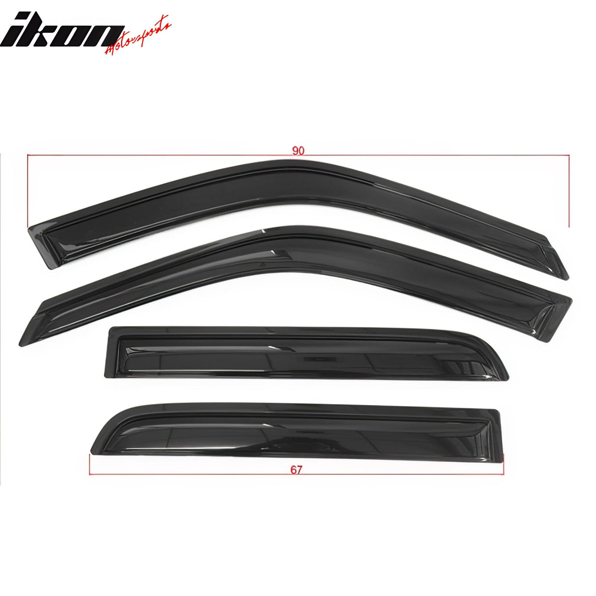 1997-2001 Honda CRV Smoke Tinted Slim Style Window Visors Acrylic