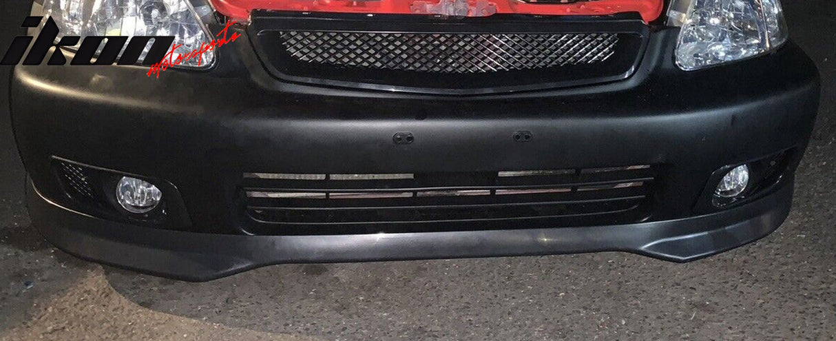 1999-2000 Honda Civic EK TR Style Type R Black Front Bumper Lip PP