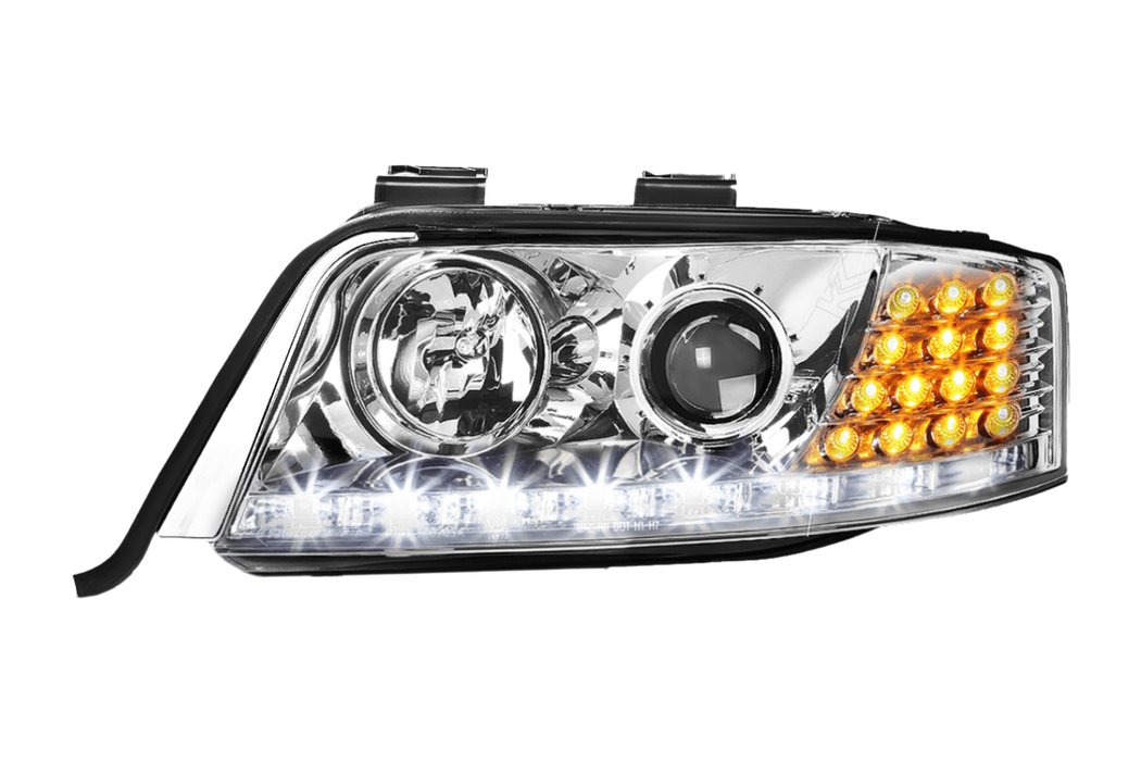 Audi A6 Chrome DRL Headlights (98-01)