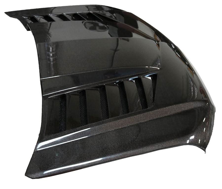 2019-2023 Chevrolet Silverado 4 doors 2 doors TMS Style Double Sided Carbon Fiber Carbon Fiber Black Hood