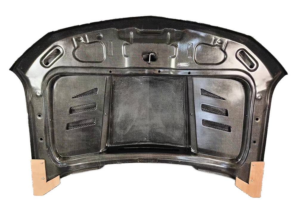 2019-2023 Chevrolet Silverado 4 doors 2 doors TMS Style Double Sided Carbon Fiber Carbon Fiber Black Hood