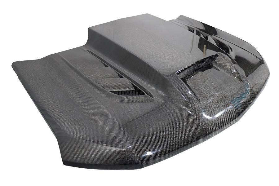 2019-2023 Chevrolet Silverado 4 doors 2 doors VTM Style Double Sided Carbon Fiber Carbon Fiber Black Hood
