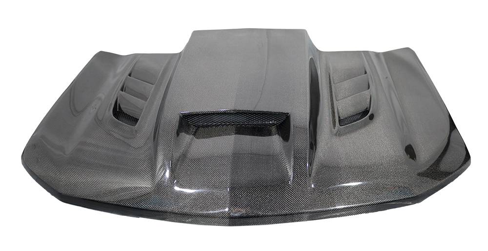 2019-2023 Chevrolet Silverado 4 doors 2 doors VTM Style Double Sided Carbon Fiber Carbon Fiber Black Hood
