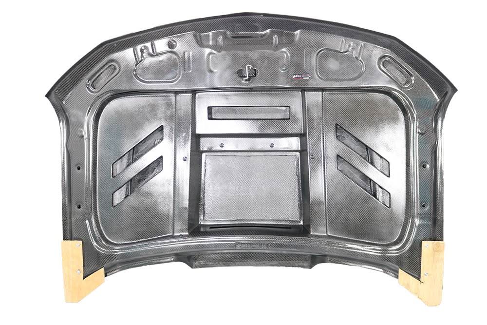 2019-2023 Chevrolet Silverado 4 doors 2 doors VTM Style Double Sided Carbon Fiber Carbon Fiber Black Hood