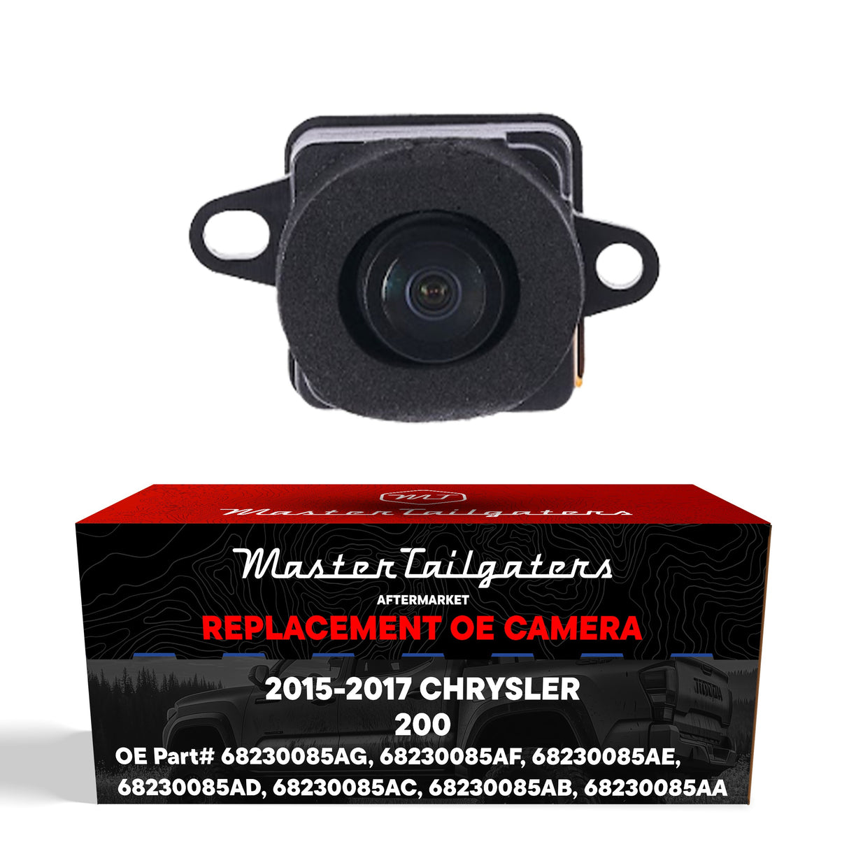 Chrysler 200 (2015-2017) OEM Replacement Backup Camera OE Part # 68230085AG, 68230085AF, 68230085AE, 68230085AD, 68230085AC, 68230085AB, 68230085AA