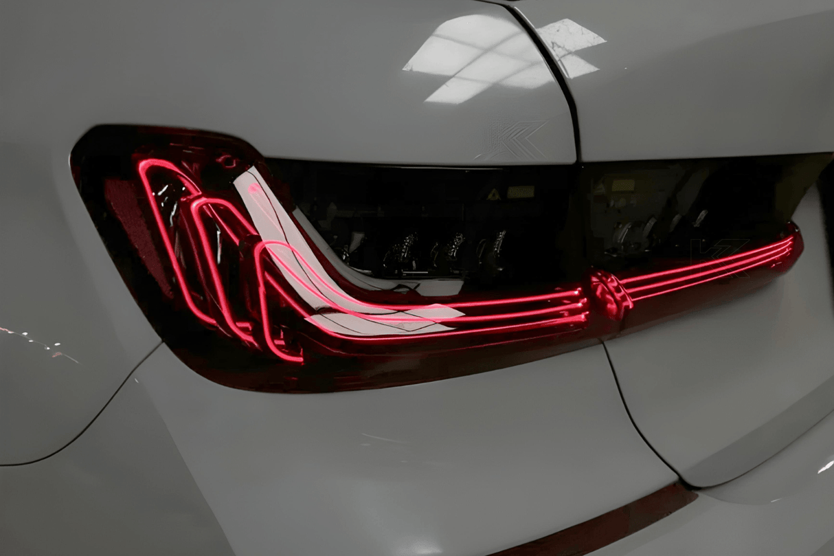 BMW 3 Series G20 G28 Red and Smoked CSL Style Laser Tail Lights (2019-2024) - K2 Industries