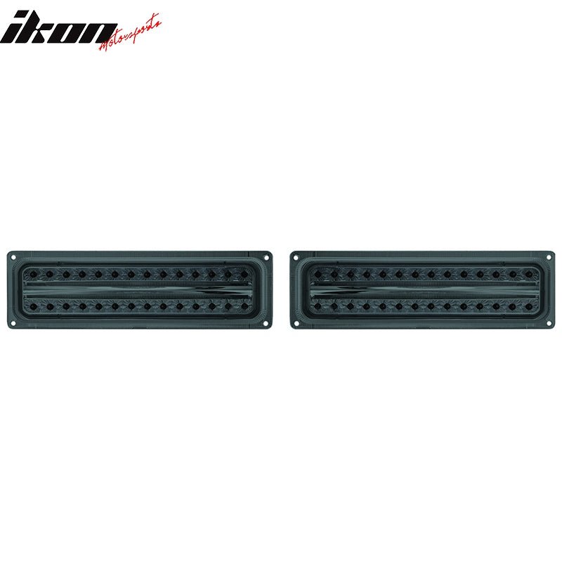1988-1998 GMC C/K 1500 2500 3500 Smoke LED Front Bumper Parking Lights