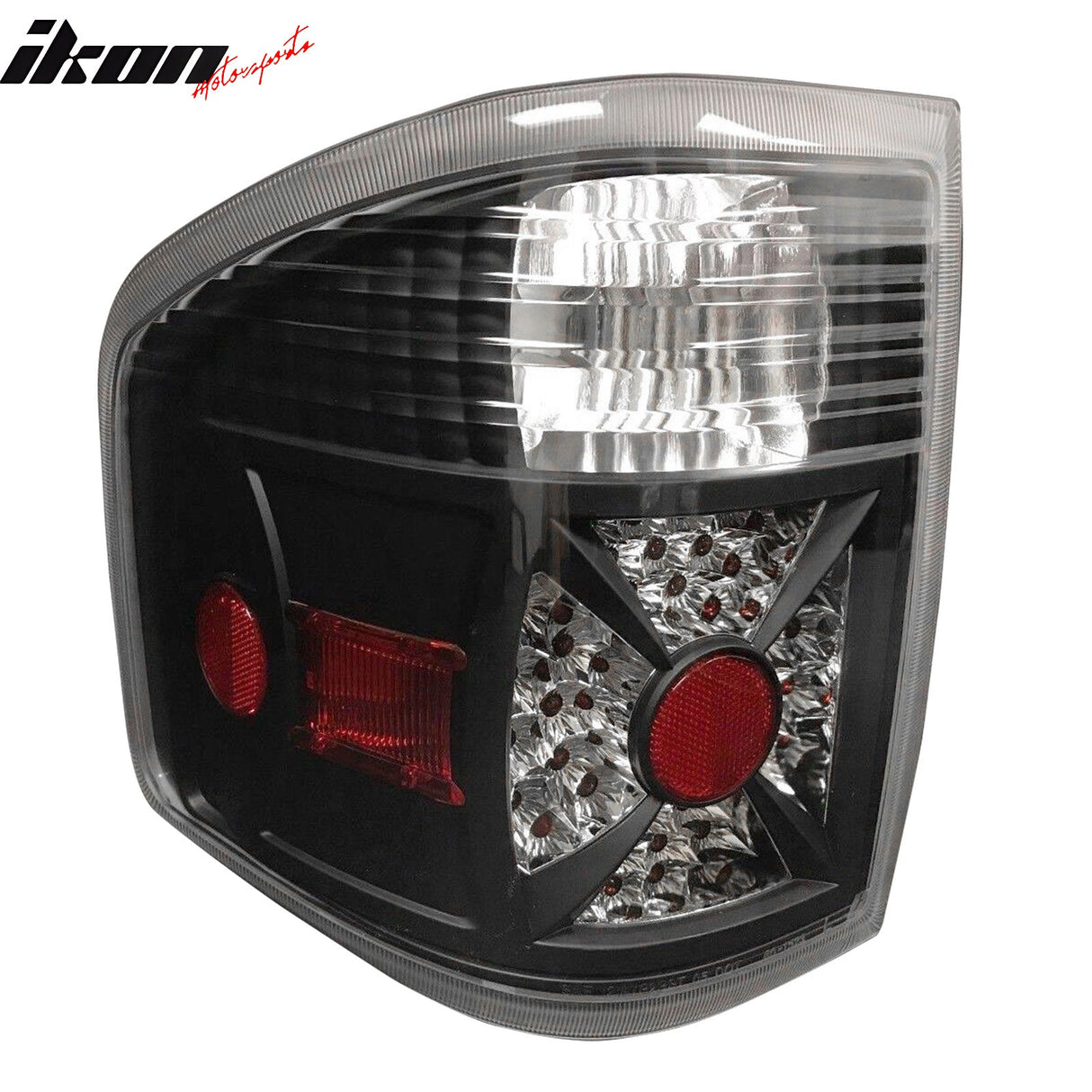 2004-2007 Ford F-150 Black Clear Lens LED Tail Lights Rear Brake Lamps