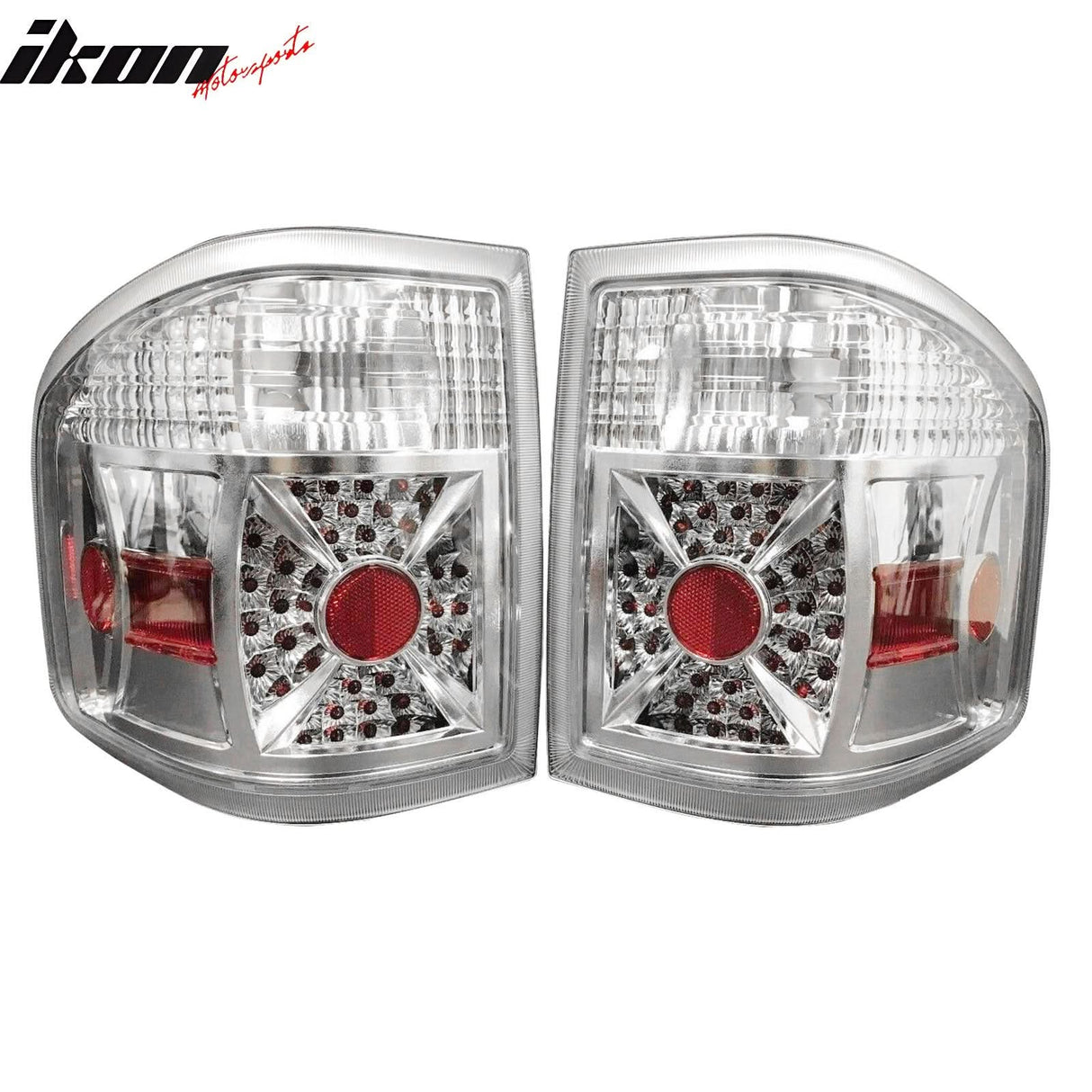 2004-2007 Ford F-150 Chrome Clear Lens LED Tail Lights Rear Brake Lamp