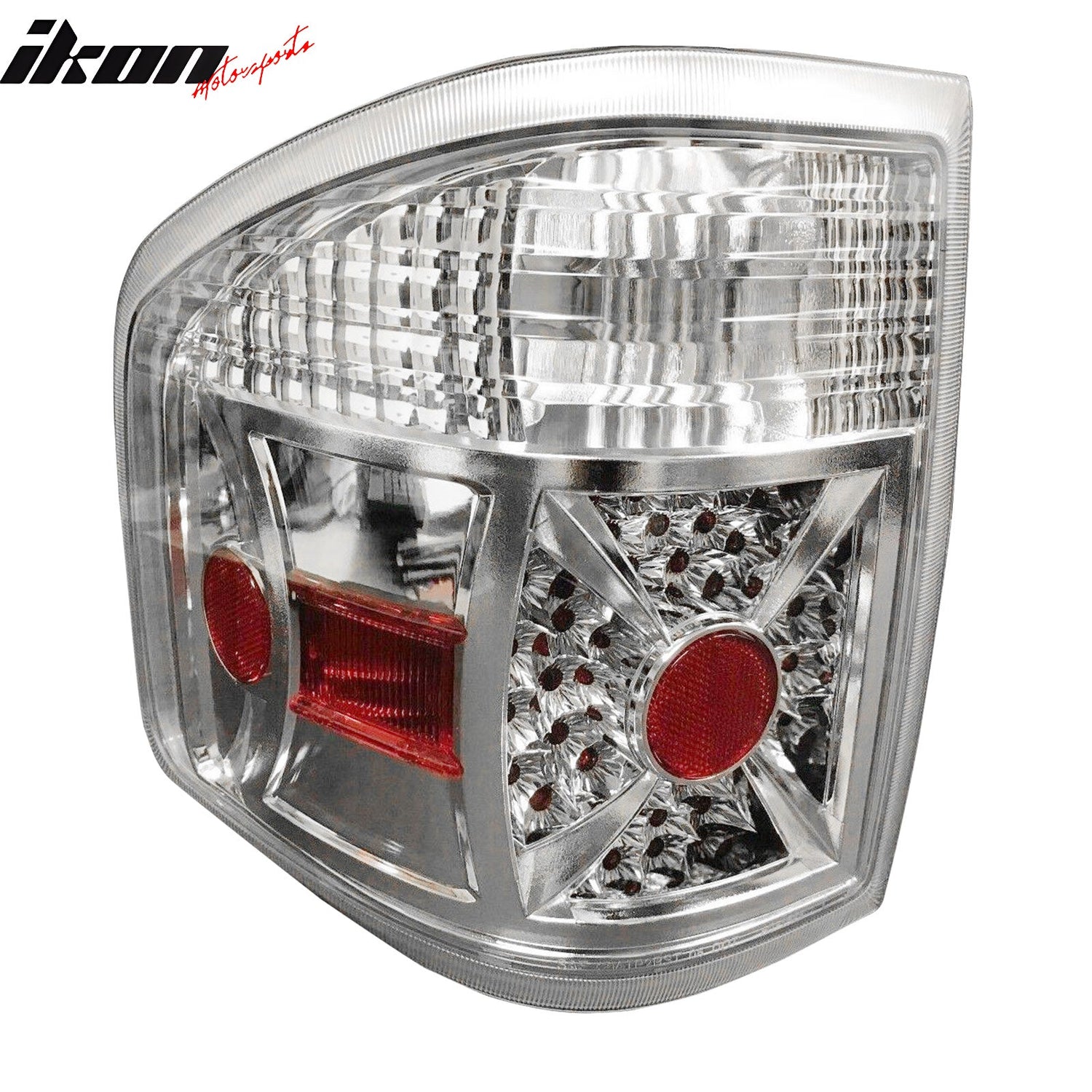 2004-2007 Ford F-150 Chrome Clear Lens LED Tail Lights Rear Brake Lamp