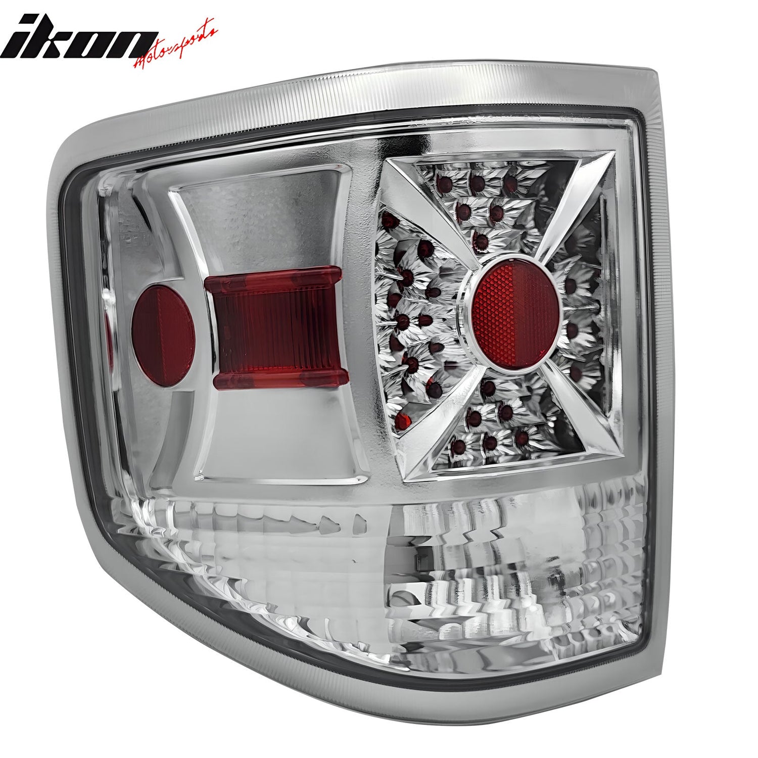 2004-2007 Ford F-150 Chrome Clear Lens LED Tail Lights Rear Brake Lamp