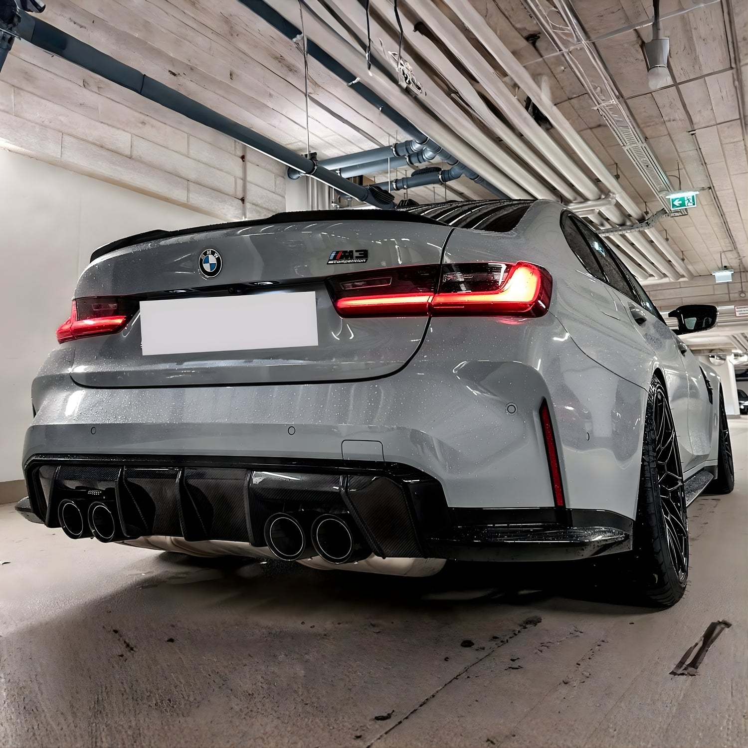 BMW 3 Series G80 G81 M3 / 4 Series G82 G83 M4 Carbon fiber OEM Style Diffuser Set (2019+)