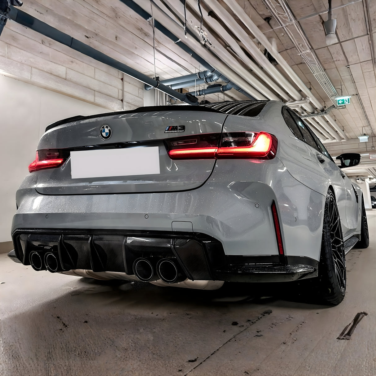 BMW 3 Series G80 G81 M3 / 4 Series G82 G83 M4 Carbon fiber OEM Style Diffuser Set (2019+)