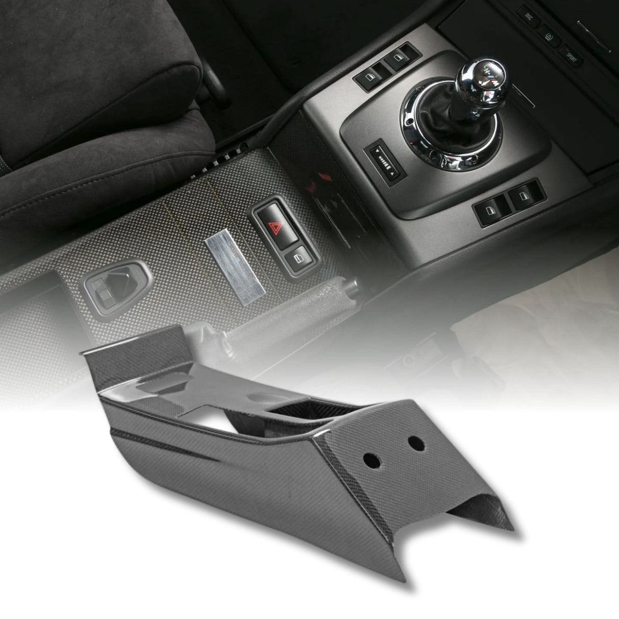 CSL-Style Carbon Fiber Center Console for BMW E46 (LHD Only)