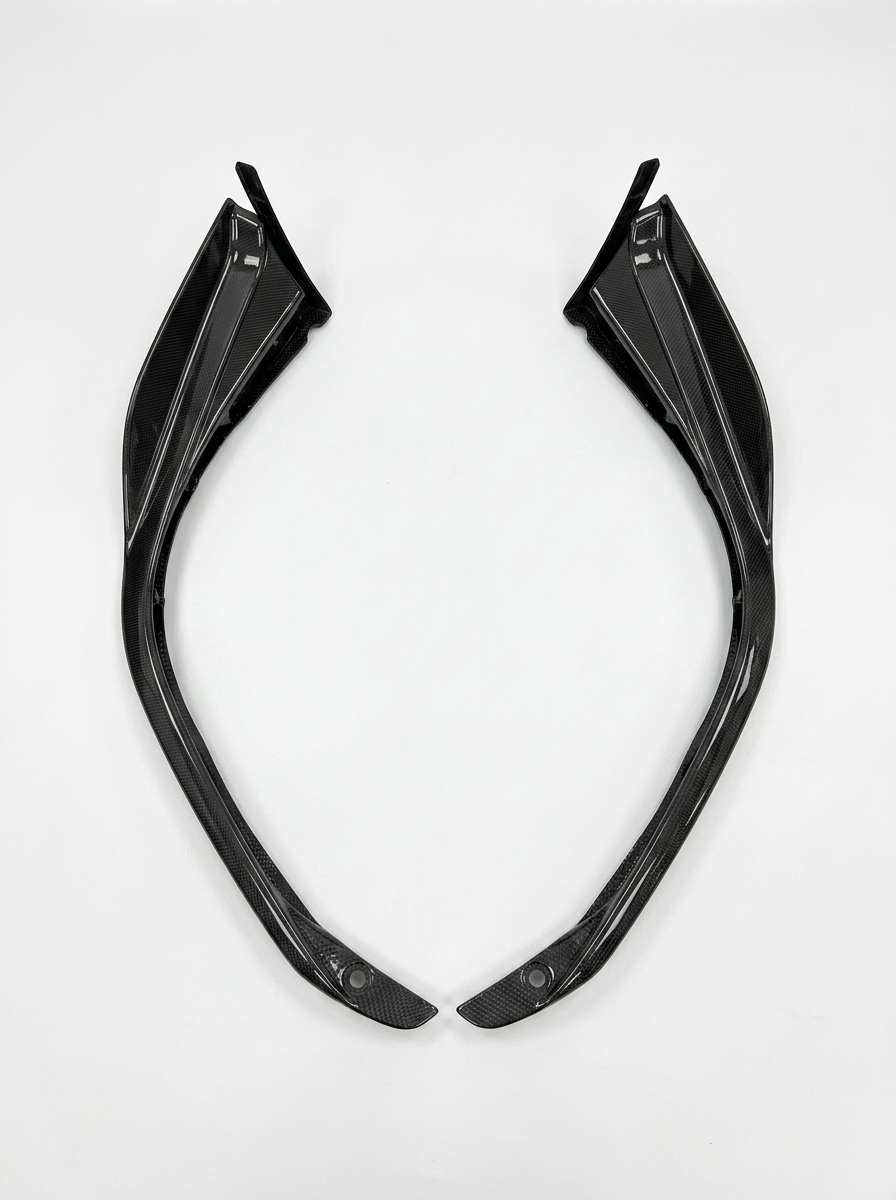 2022+ Ferrari 296 GTB Bolt-On Front Corner Guards - Dry Carbon Fiber