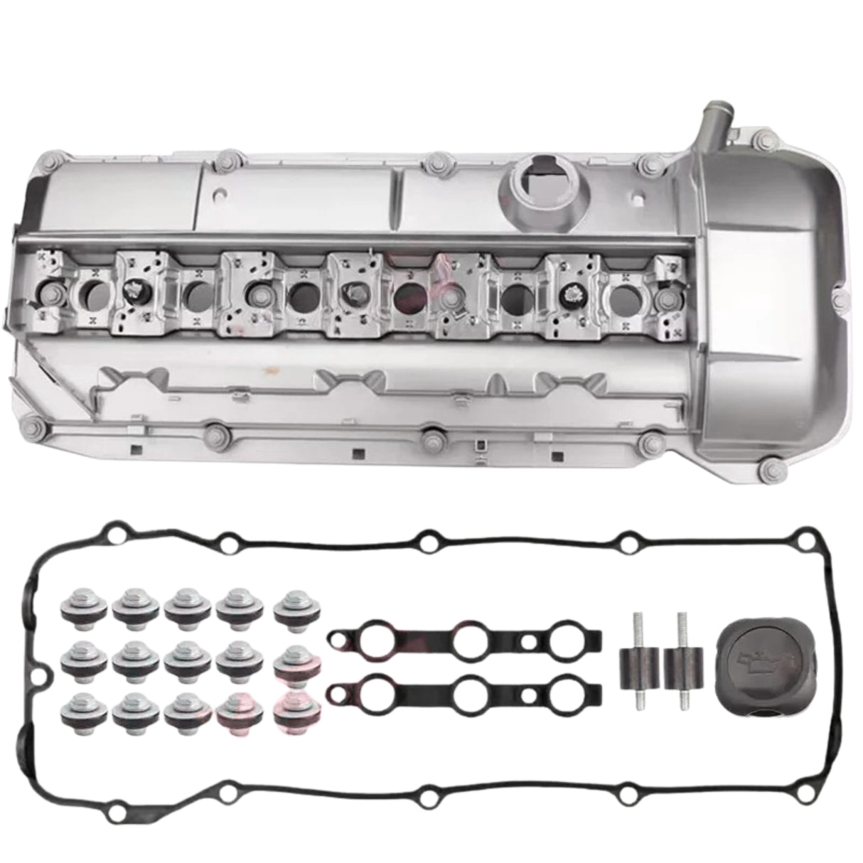 Aluminum Engine Valve Cover Kit for BMW M54/M52 – Fits E36, E46, E39, E53, X5 & Z3