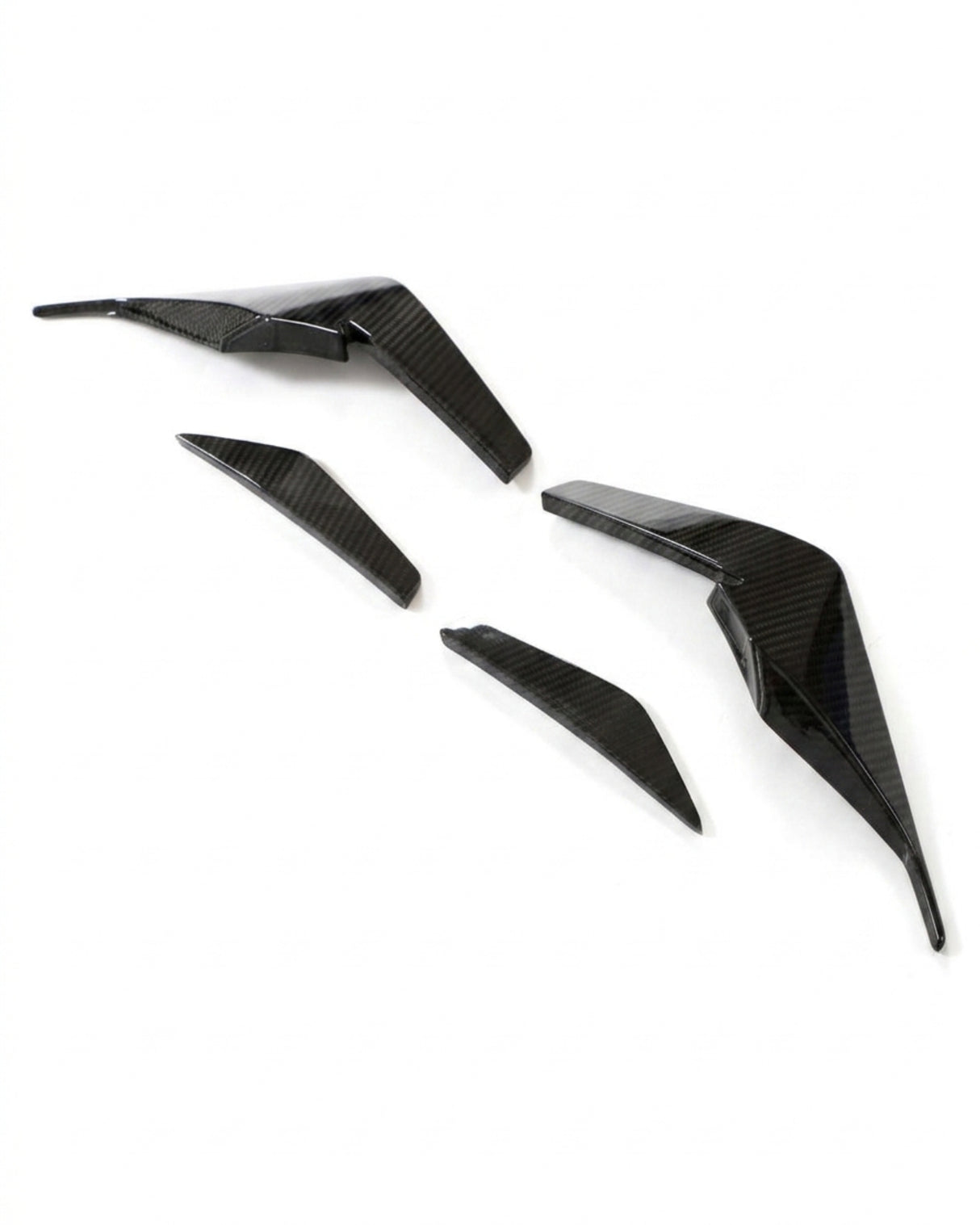 2022–2023 Audi R8 V10 GT & Performance Coupe P-Style Front Bumper Canards – Dry Carbon Fiber