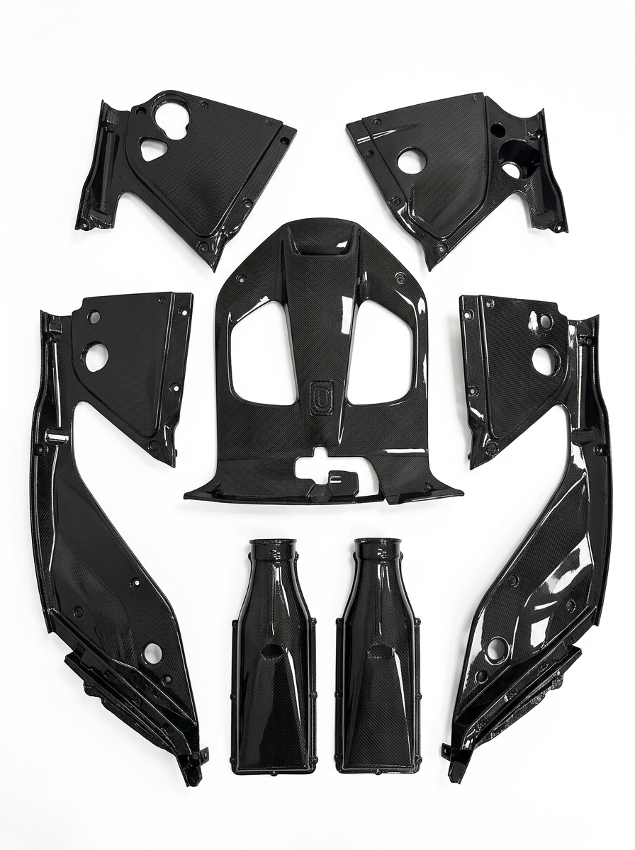 2017-2024 Ferrari 812 Superfast GTS OEM Style Engine Compartment Cover - Dry Carbon Fiber