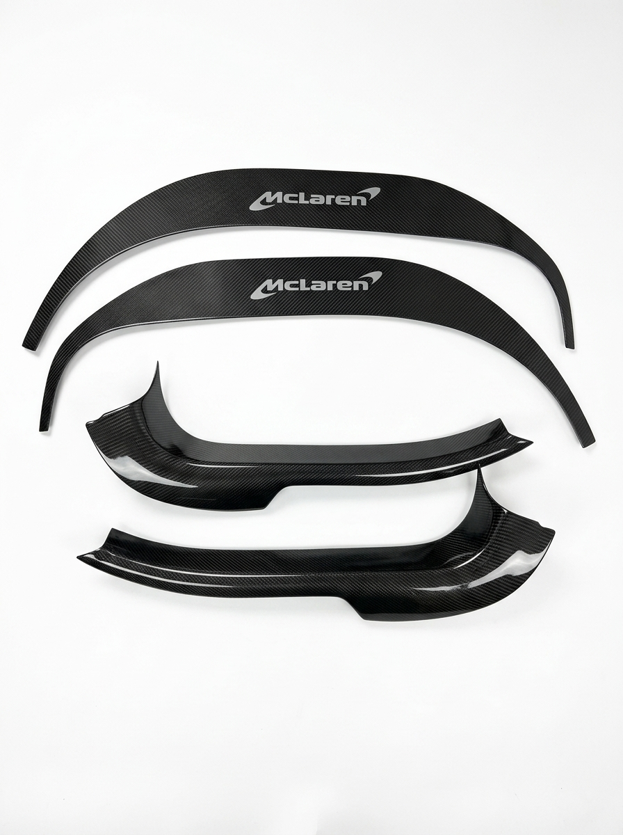 2012-2017 McLaren MP4-12C 650S Polished Door Sill Trims (Pair) - Dry Carbon Fiber