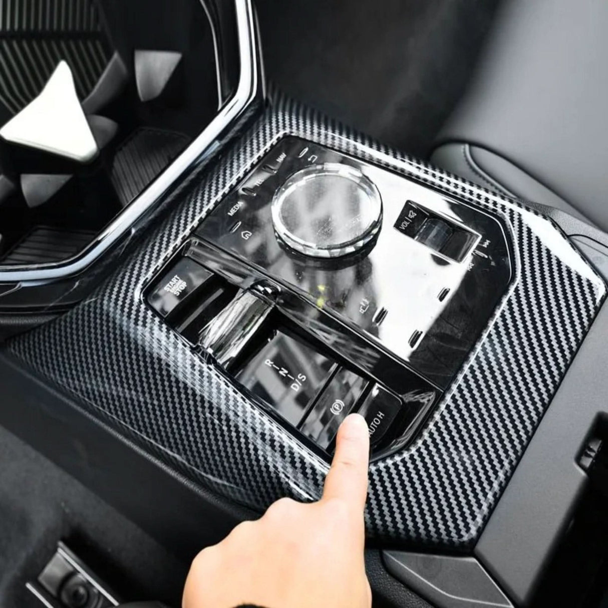 BMW X3 G45 2025–2026 Carbon Fiber Style Gear Shift Panel Cover Interior Trim