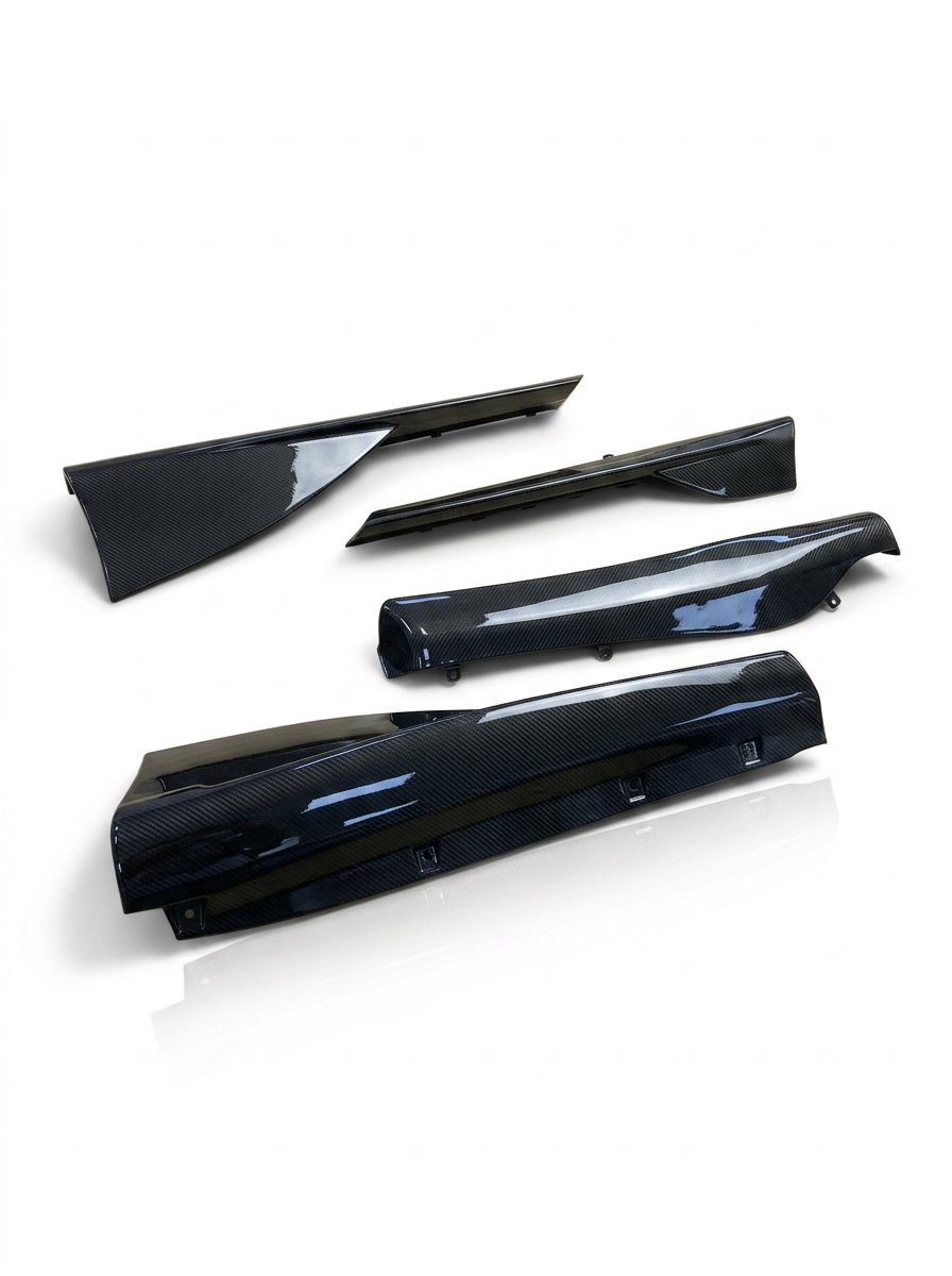 McLaren GT Dry Carbon Fiber Side Skirts Polished Finish 2019+ Pair