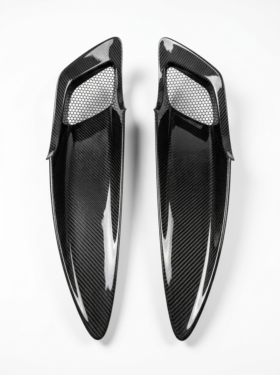 McLaren 720S Spider Dry Carbon Fiber Fender Intake Covers 2017 - 2019 Pair